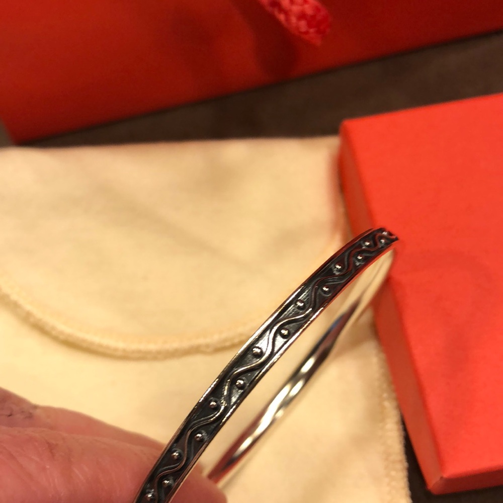 James Avery sterling silver wavy dots bracelet